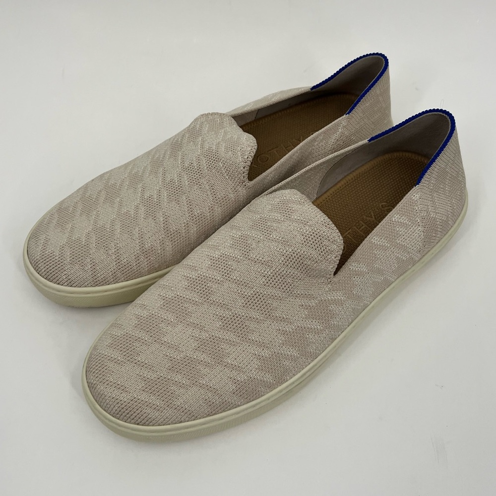 Rothy’s Ivory Houndstooth slip on sneaker